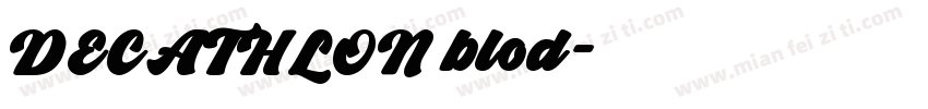 DECATHLON blod字体转换